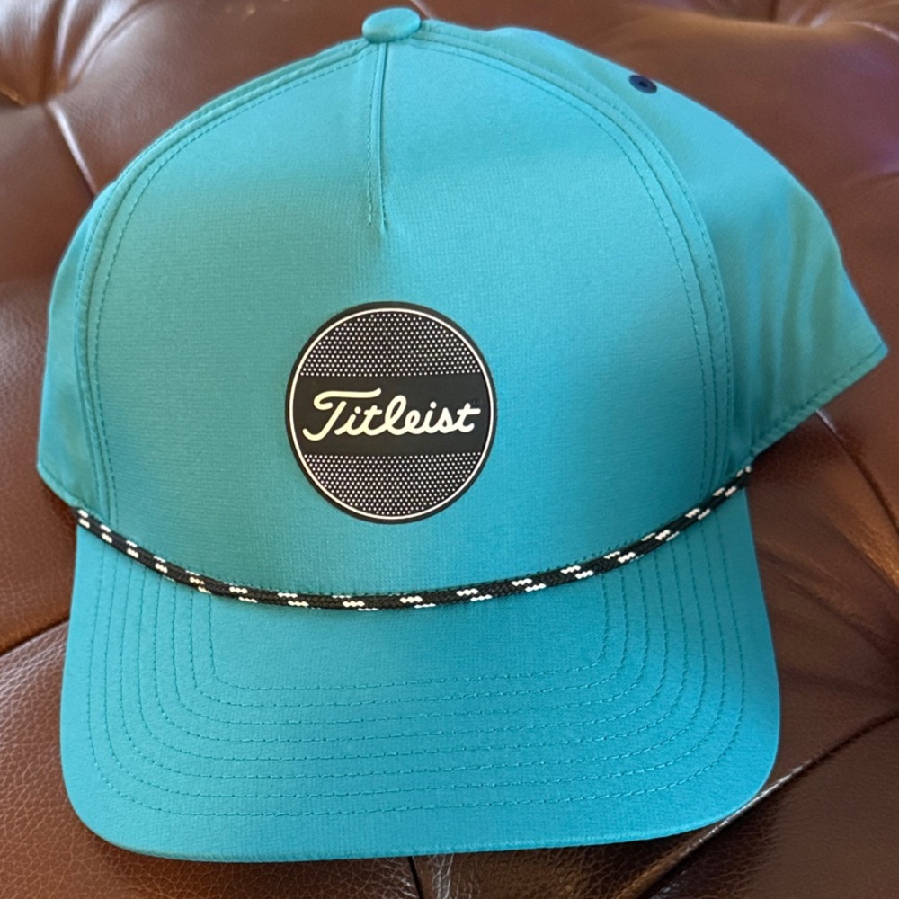 Titleist Teal Golf Cap with Black-White Rope Accent